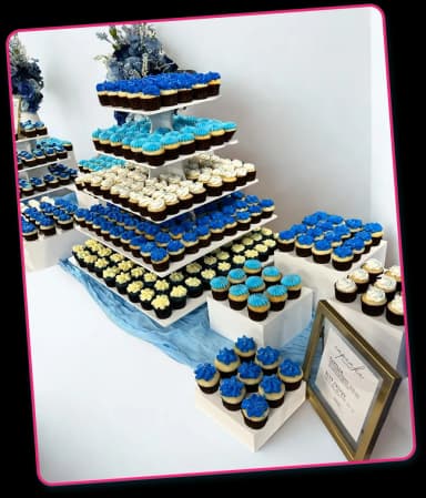 Catering cupcake display